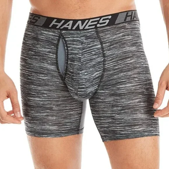 NWT Hanes Men's X-Temp Total Support Pouch Long Leg Boxer Briefs – 3-Pack - Picture 5 of 7